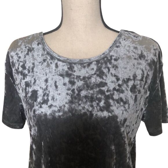 NEW Z Supply Crushed Gray Velvet Shift Dress SzM Date Night, Holiday, Occassion - Picture 3 of 13